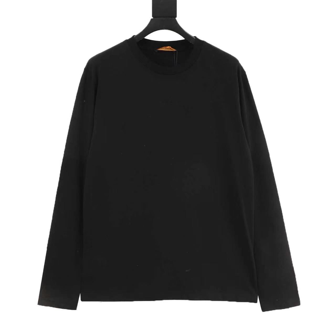 Louis Vuitton Tonal Embossed LV Logo Long-Sleeve Top — Black
