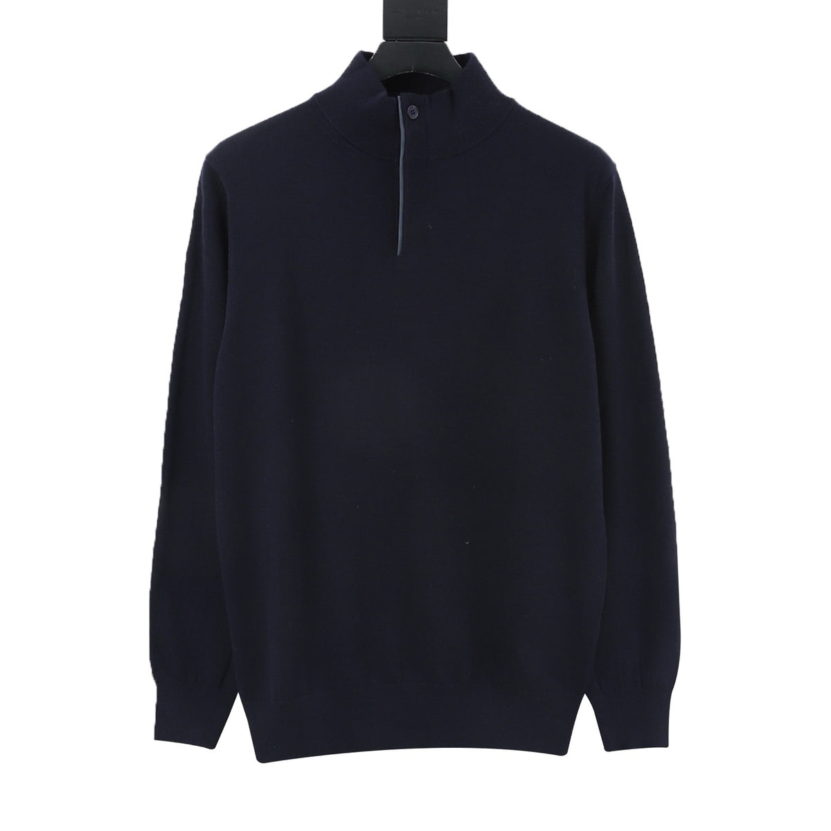 Zegna Women's Men's Navy Half-Zip Cashmere Sweater