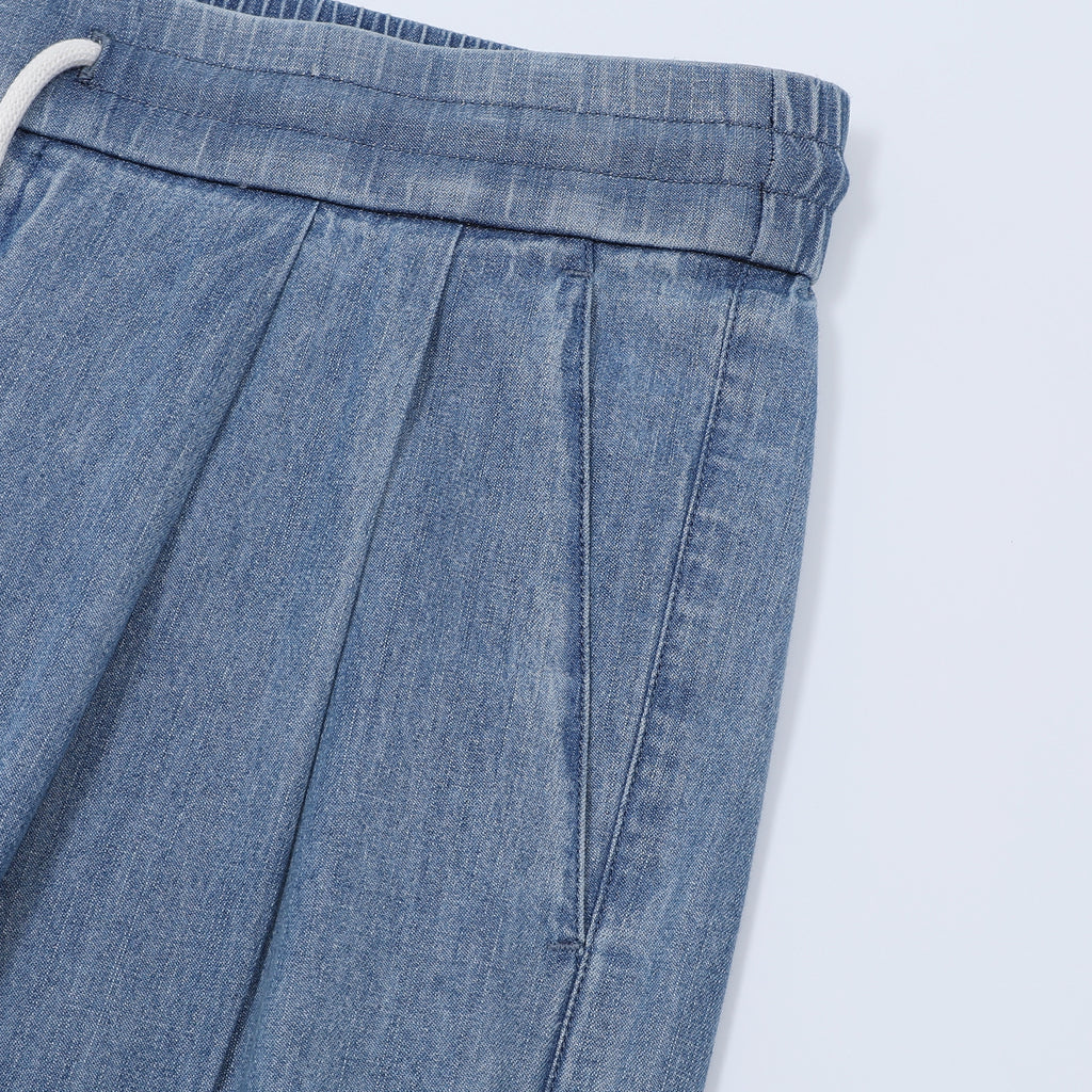Loro Piana Light Blue Drawstring Denim Trousers | Women's & Men's Styling