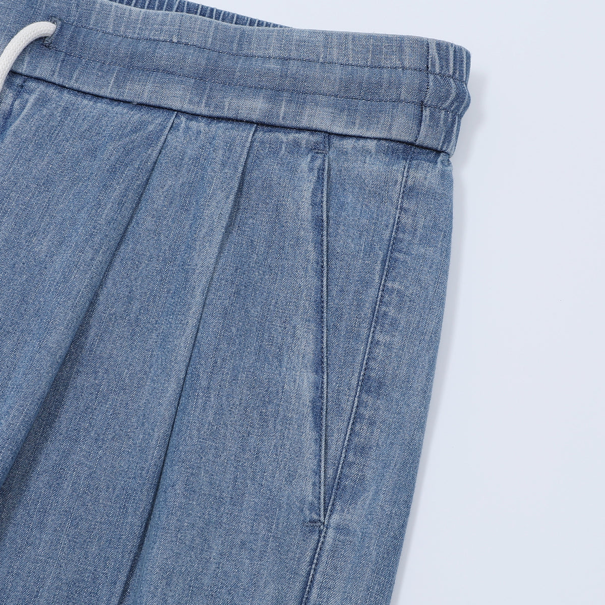 Loro Piana Light Blue Drawstring Denim Trousers | Women's & Men's Styling