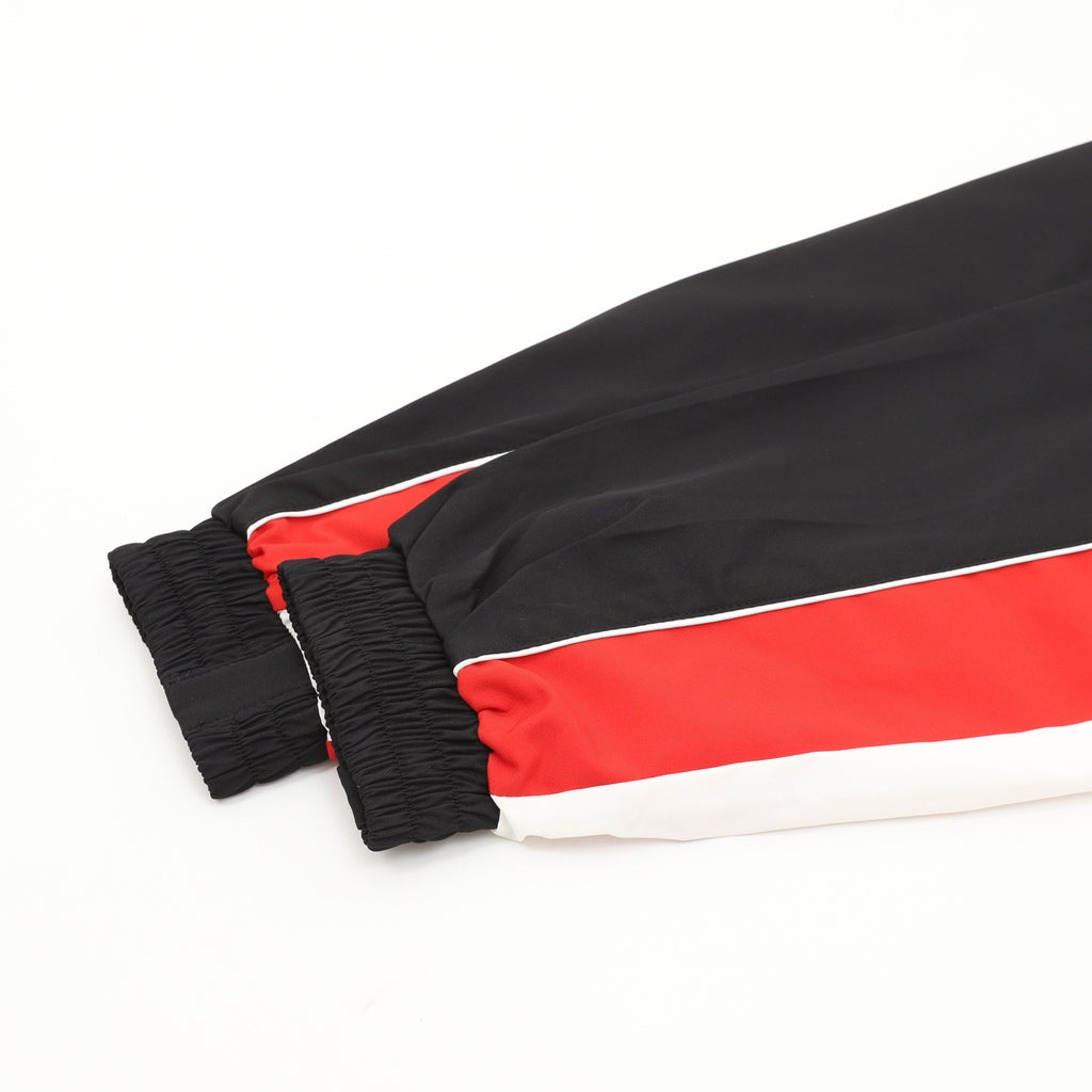 Puma Women's Men's Race Ahead Black White Red Color-Block Track Jacket