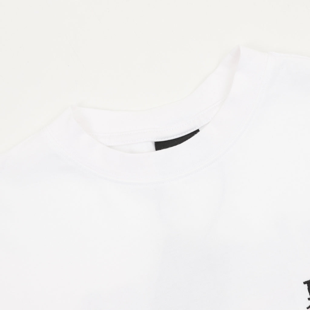 Balenciaga Women's Men's White Wave Logo Long-Sleeve T-Shirt