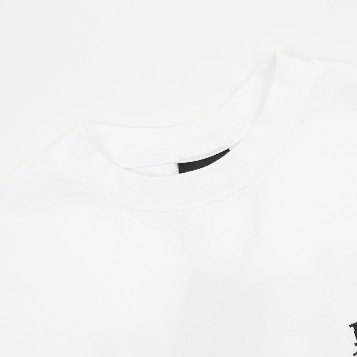 Balenciaga Women's Men's White Wave Logo Long-Sleeve T-Shirt