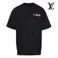 Louis Vuitton Men's Black Colorful Monogram Patch T-Shirt