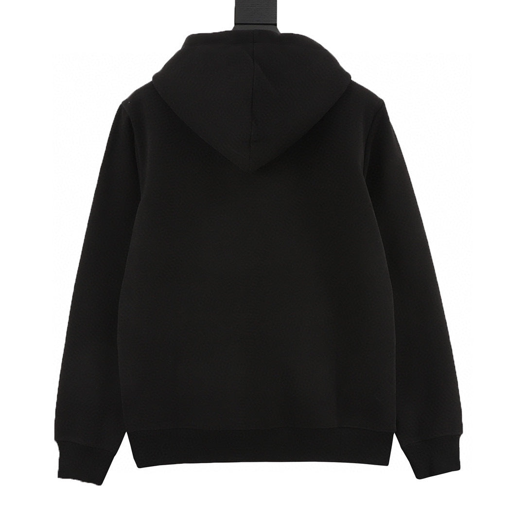 Loewe 25FW Leather Anagram Drawstring Logo Hoodie