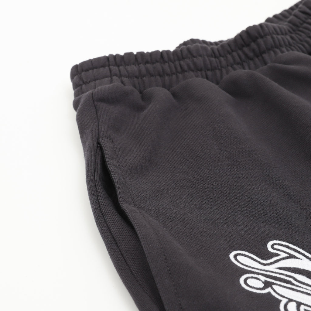 Balenciaga Paris Cursive Script Embroidered Wide-Leg Track Pants