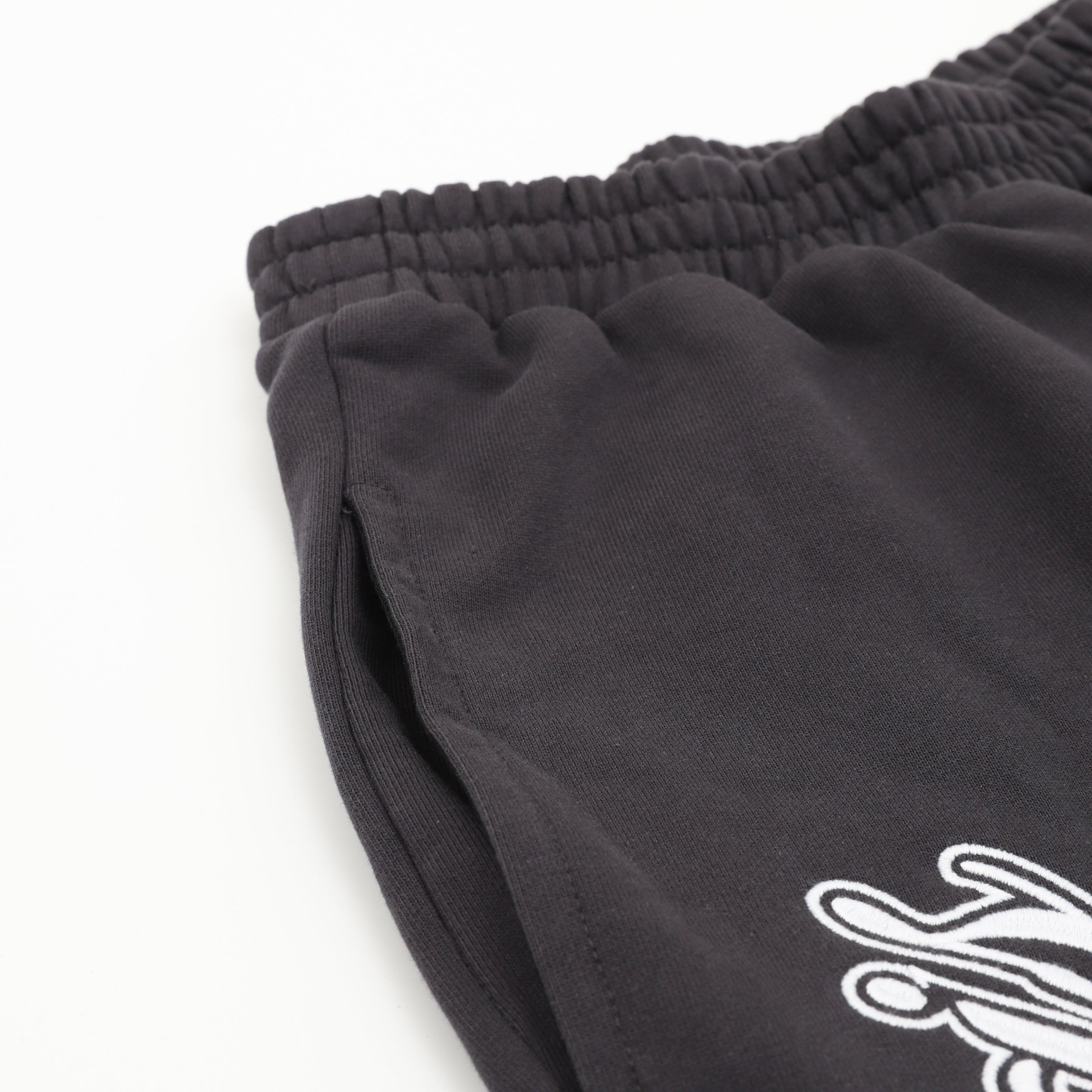 Balenciaga Paris Cursive Script Embroidered Wide-Leg Track Pants