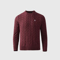 Polo Ralph Lauren Women's Men's Burgundy Cable Knit Crewneck Sweater