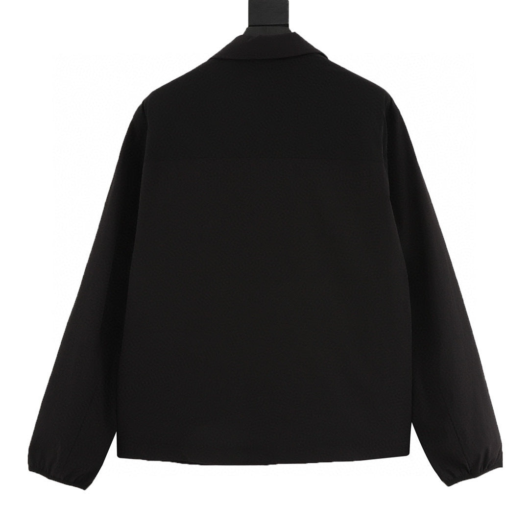 Moncler Arm Badge Logo Lapel Collar Zip Blouson