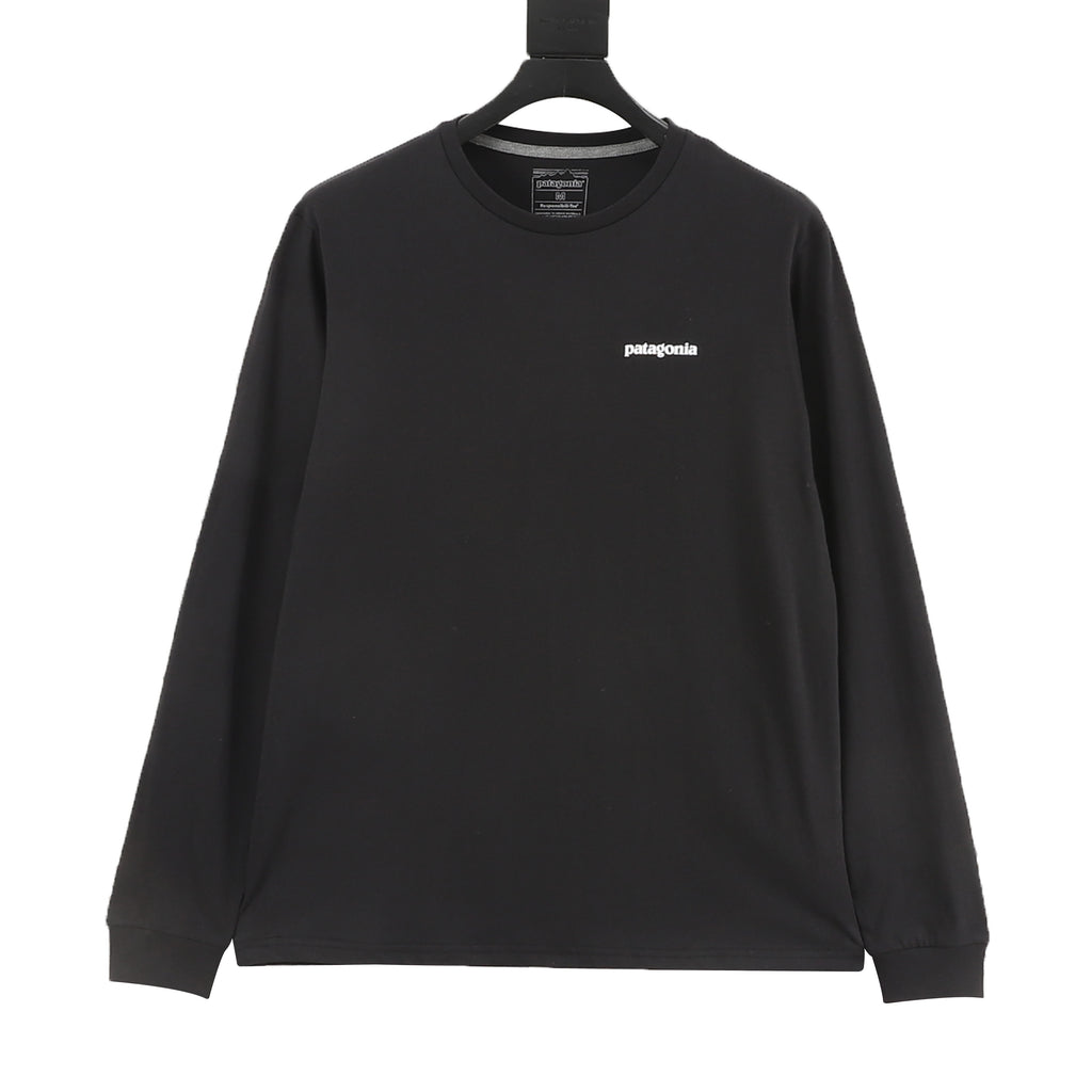 Patagonia P-6 Logo Long-Sleeve Responsibili-Tee — Black