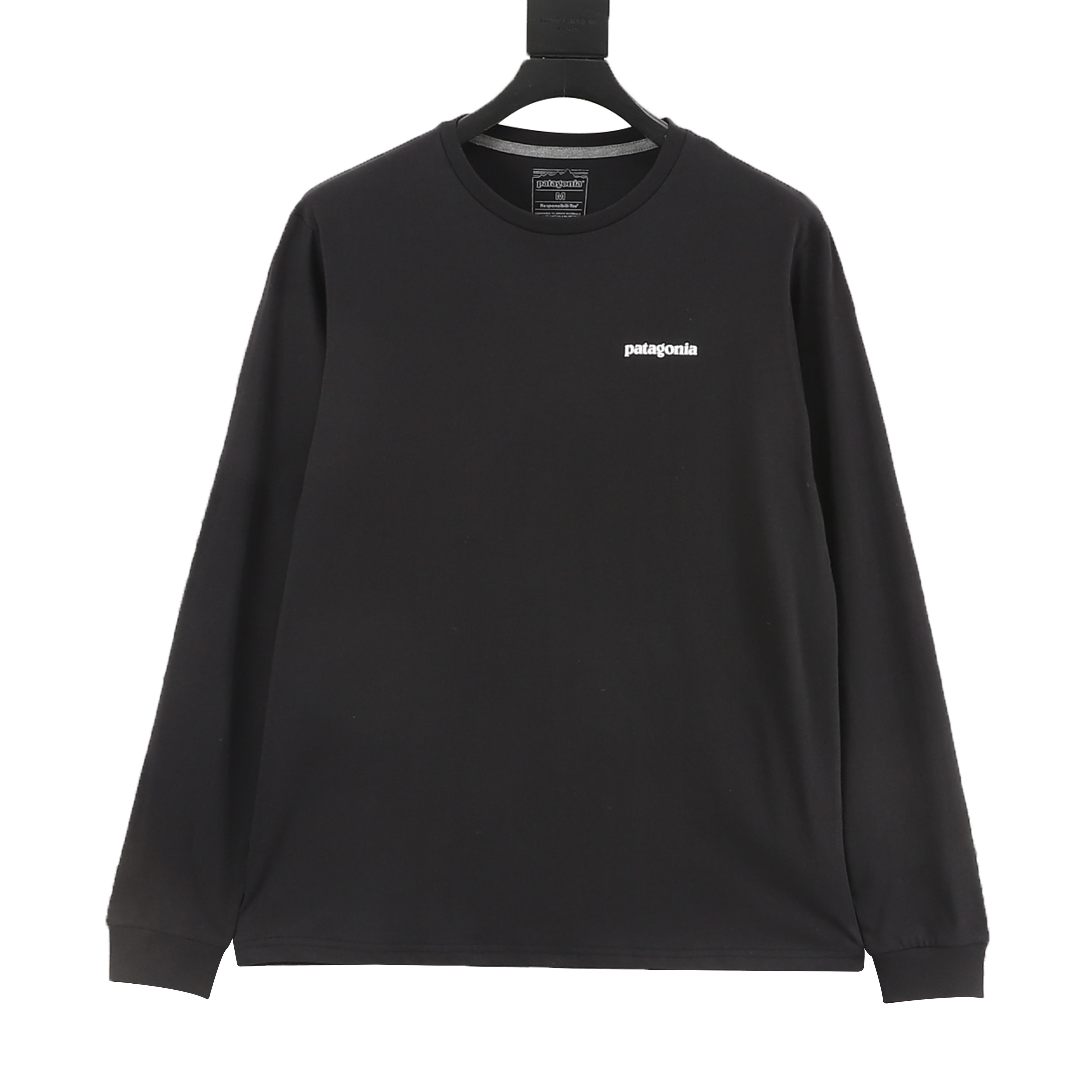 Patagonia P-6 Logo Long-Sleeve Responsibili-Tee — Black