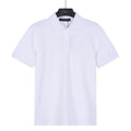Louis Vuitton Embossed Text Short-Sleeve Polo Shirt in White