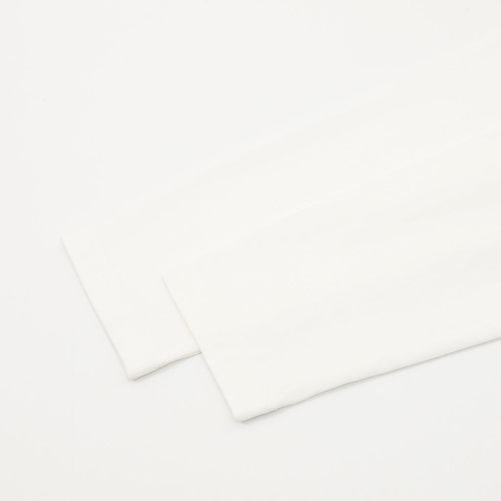 Prada Women's Men's White Triangle Logo Crewneck Long-Sleeve T-Shirt