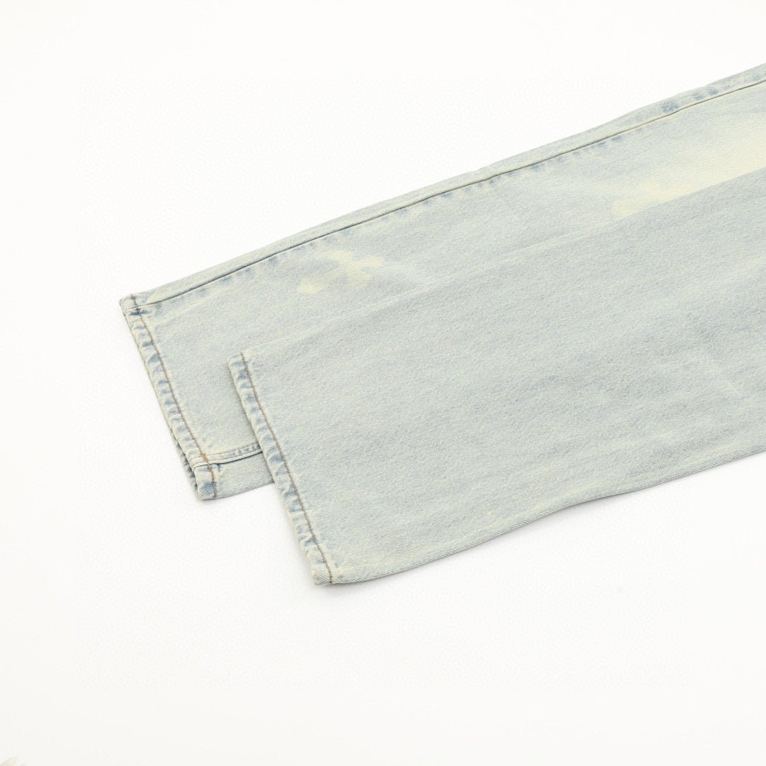 CH Classic White Cross Denim Trousers