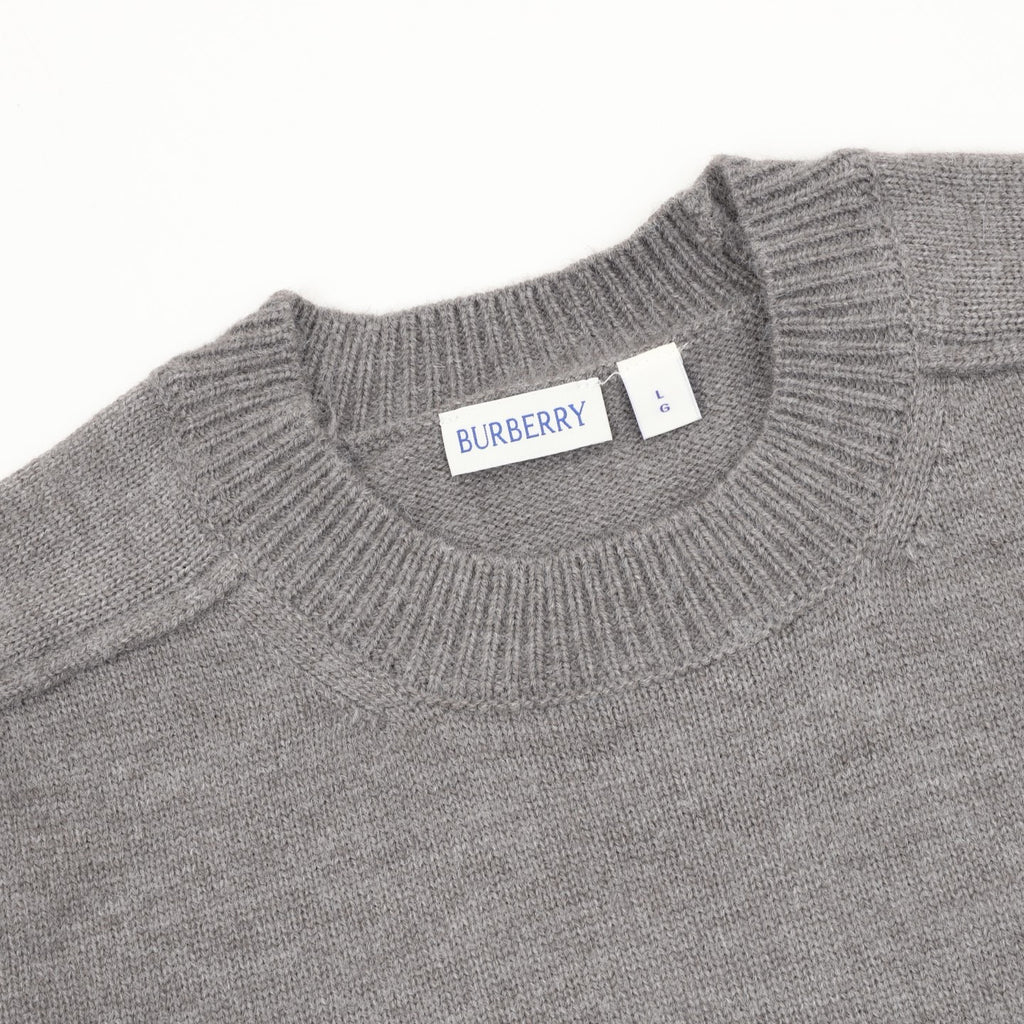 Burberry Women's & Men's Grey Equestrian Knight Patch Crewneck Sweater