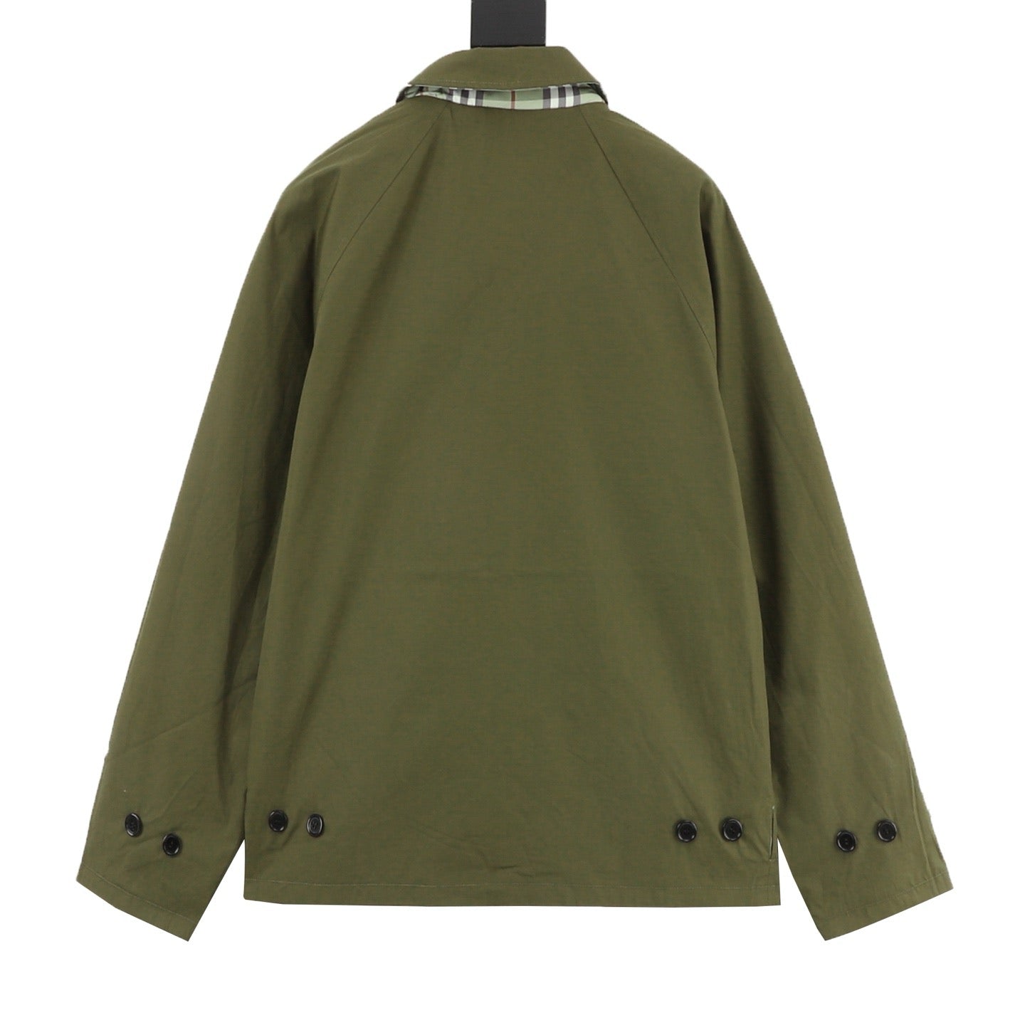 Burberry Reversible Check Hooded Jacket with Metal Logo Plaque
