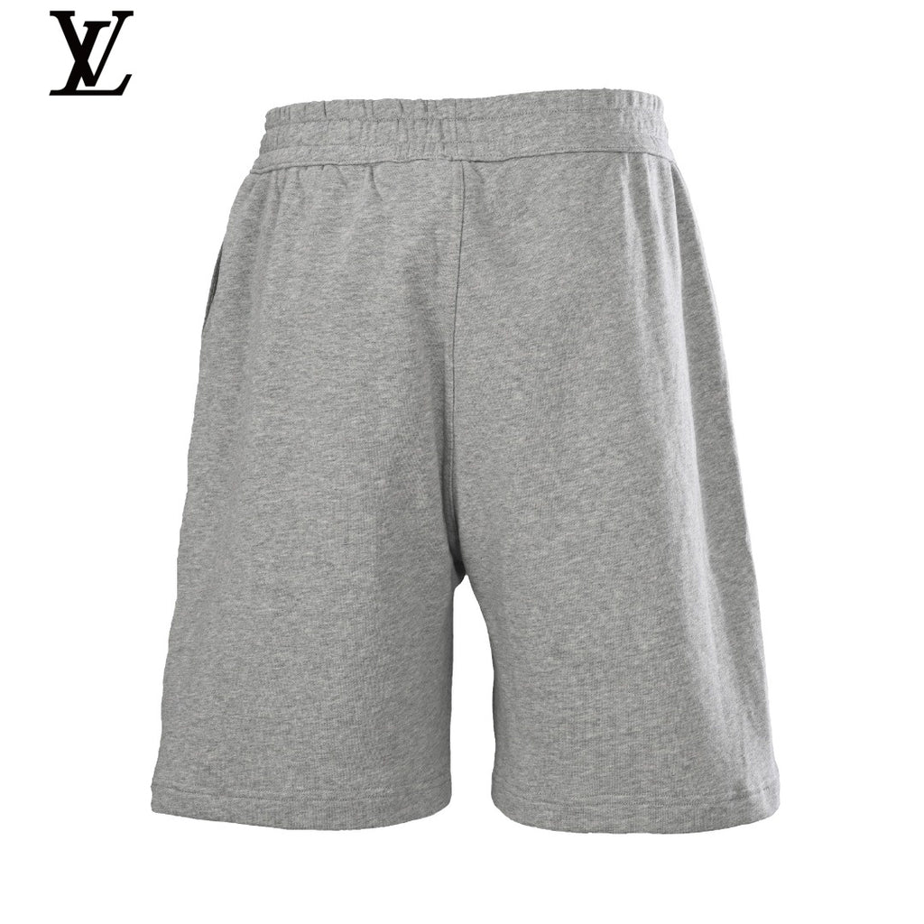 Loewe Men's Grey Embroidered Logo Sweat Shorts