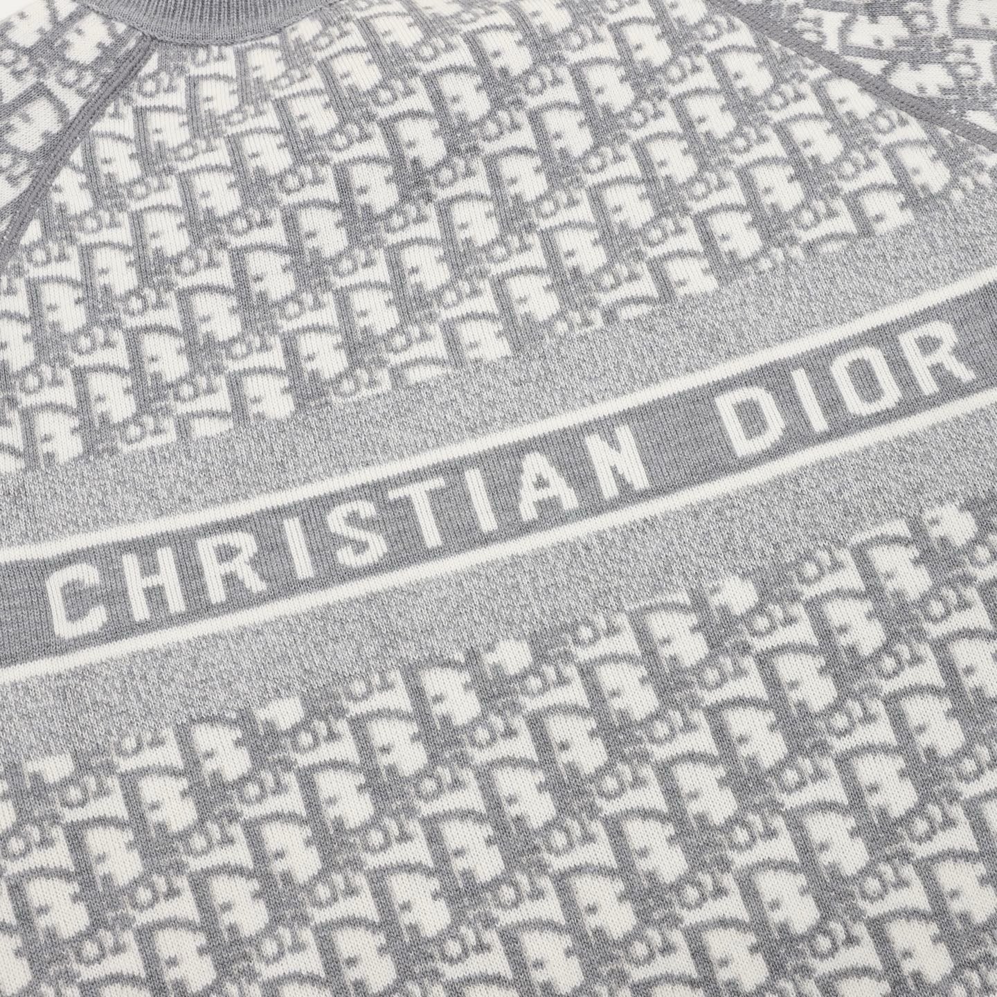 Dior CD Monogram Jacquard Reversible Crewneck Sweater