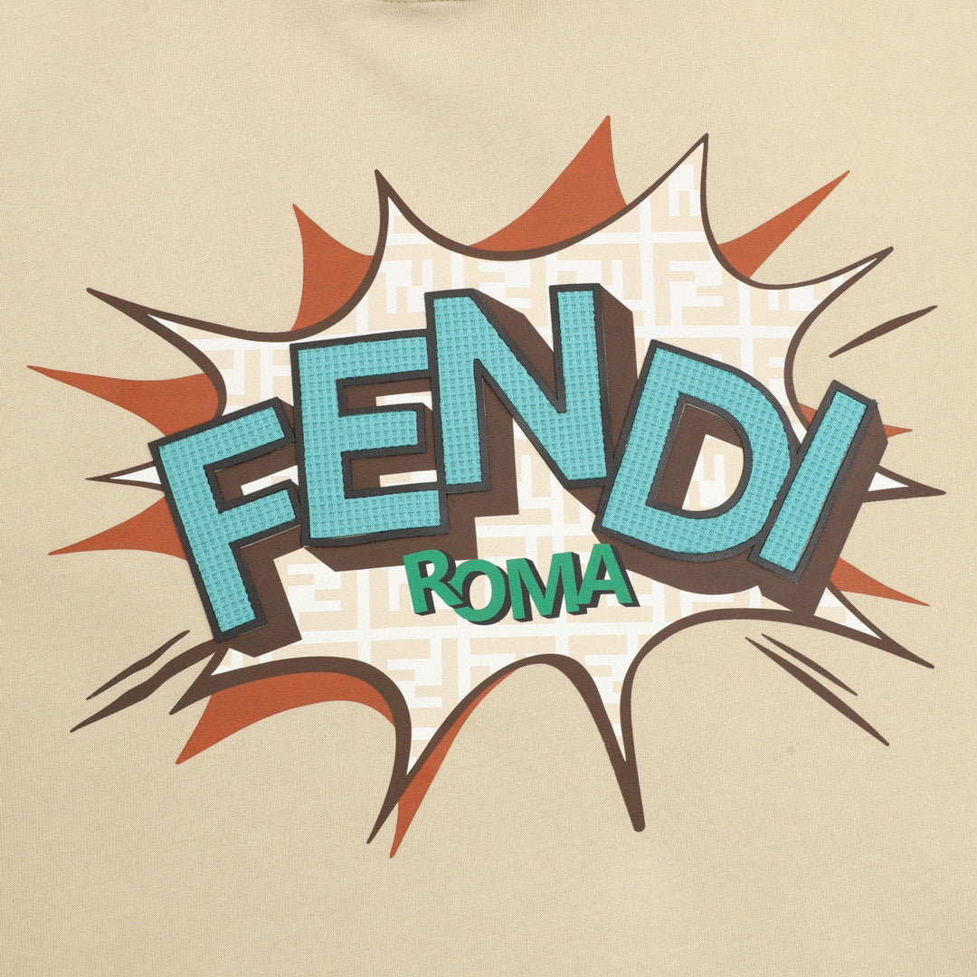 Fendi Roma Pop Art FF Monogram Burst Print Oversized Hoodie