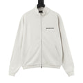 Balenciaga Women's & Men's Off-White Logo Stand-Collar Zip Sweatshirt