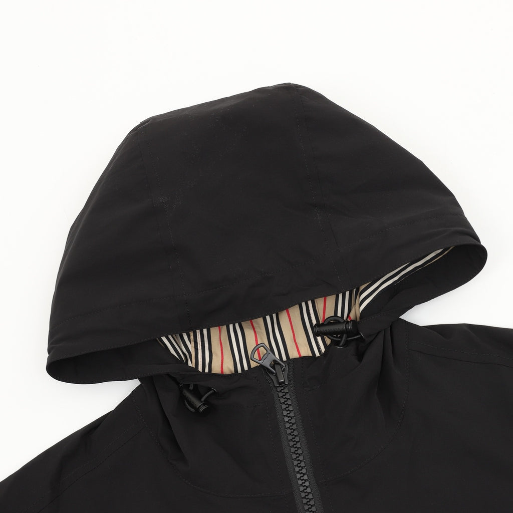 Burberry Women's & Men's Black Vintage Check-Lined Hooded Jacket