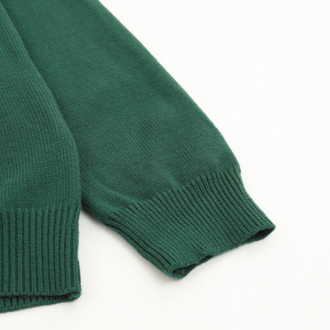 Gucci Women's Men's Green Script Logo Crewneck Knit Sweater