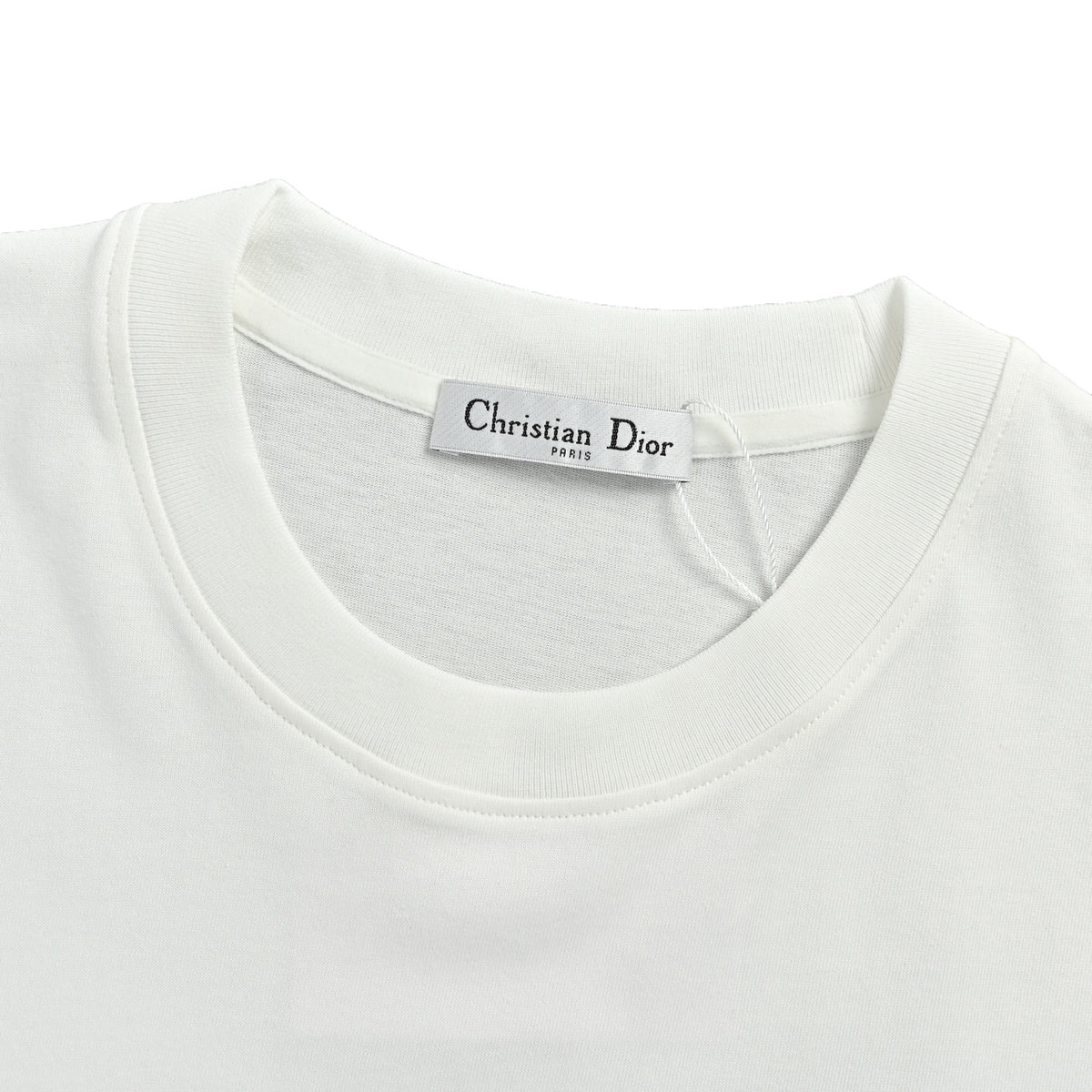 Dior Multicolor Crest Logo Short-Sleeve T-Shirt in White