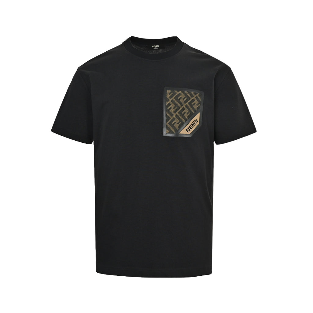 Fendi Black FF Patch Short-Sleeve T-Shirt