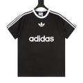 Adidas Three-Stripe Logo Short-Sleeve T-Shirt in Black