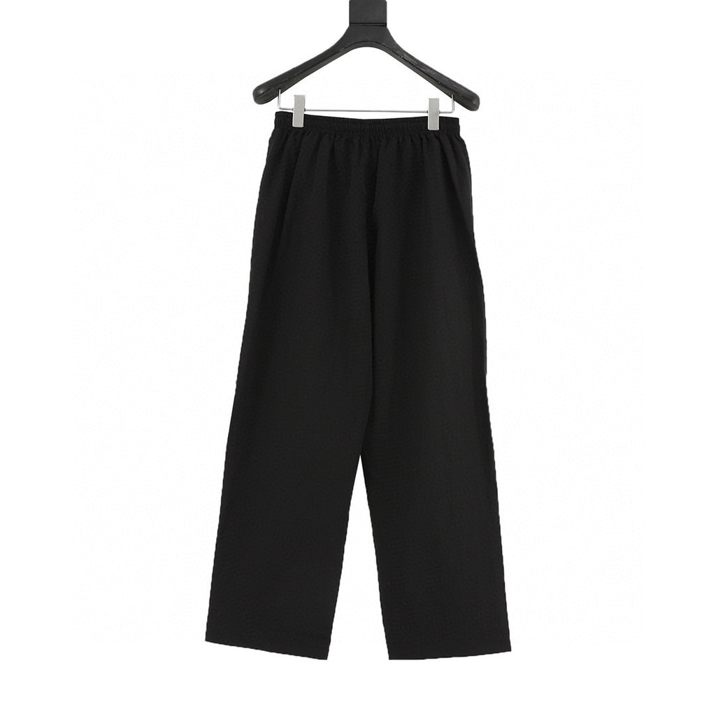 Balenciaga 26SS Sport Logo & Crest Embroidered Wide-Leg Track Pants