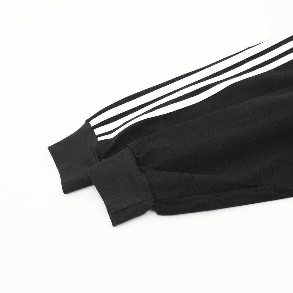 Adidas Women's / Men's 3-Stripes Long-Sleeve Polo Shirt in Black