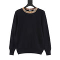 Burberry Check-Collar Knitted Wool Sweater