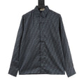 Fendi Classic All-Over FF Monogram Shirt | Dark Grey Tonal Luxury Long Sleeve
