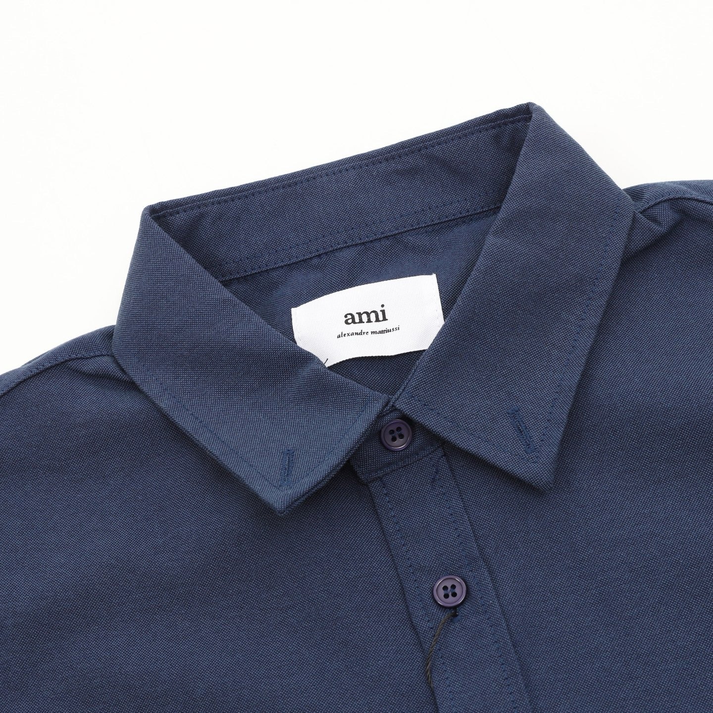 AMI Paris Ami de Cœur Chest Pocket Shirt — Navy Blue | 2026