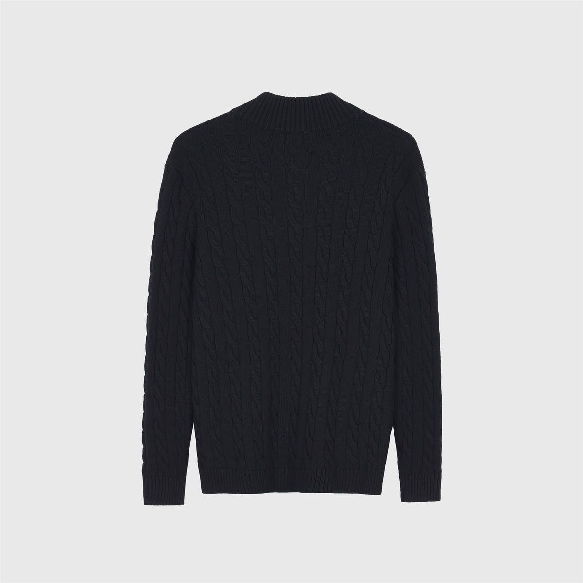 Polo Ralph Lauren Women's & Men's Black Cable-Knit Half-Zip Sweater