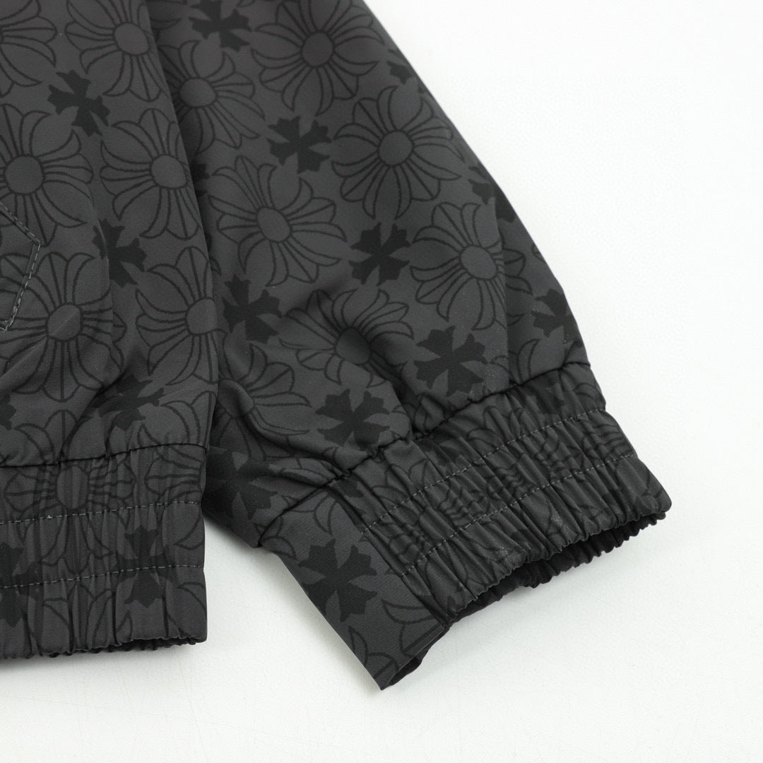 CH All-Over Tonal Pattern Trench Coat