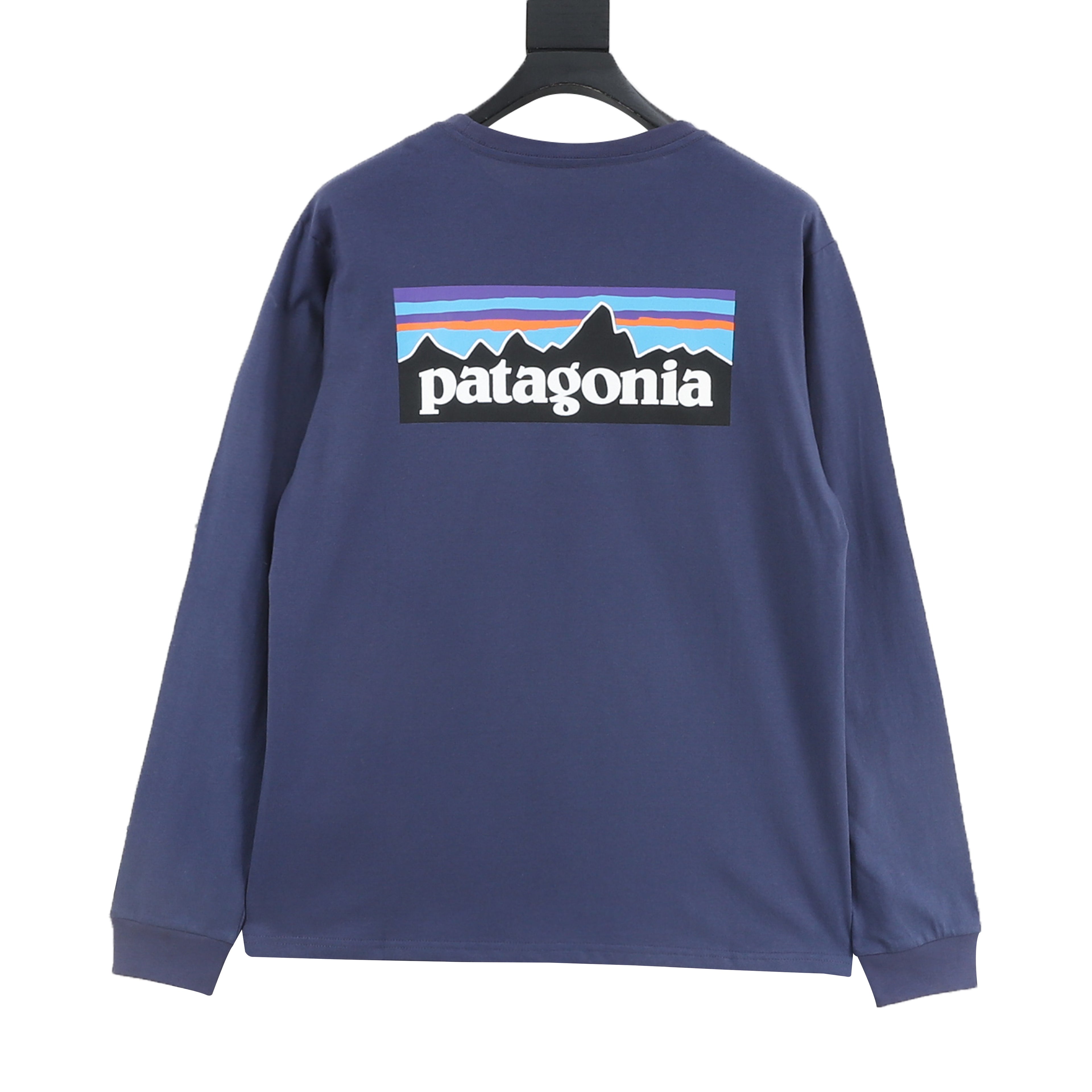 Patagonia P-6 Logo Long-Sleeve Responsibili-Tee — Black
