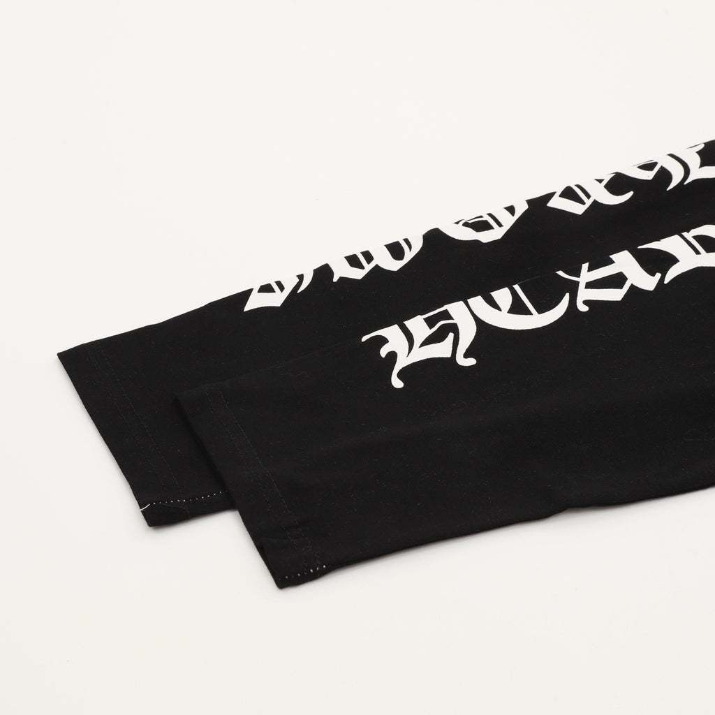 Chrome Hearts 25FW Black Label Raglan Baseball Long Sleeve T-Shirt | White Blue Gothic Print