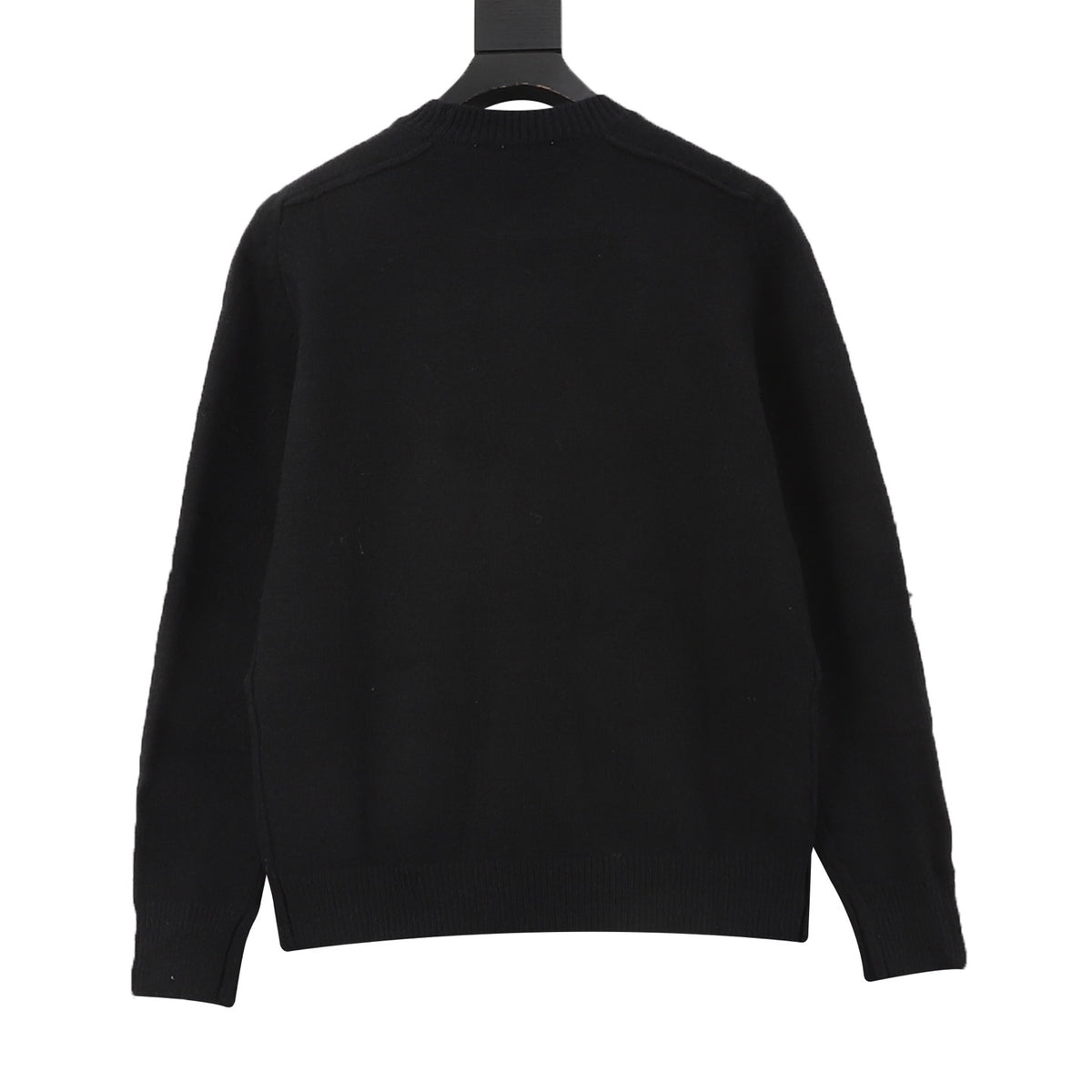Burberry Women's & Men's Black Equestrian Knight Patch Crewneck Sweater
