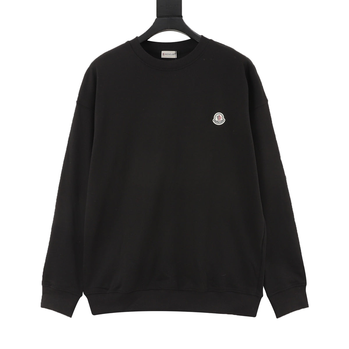 Moncler Women's & Men's Black Mini Chest Patch Logo Crewneck Sweatshirt
