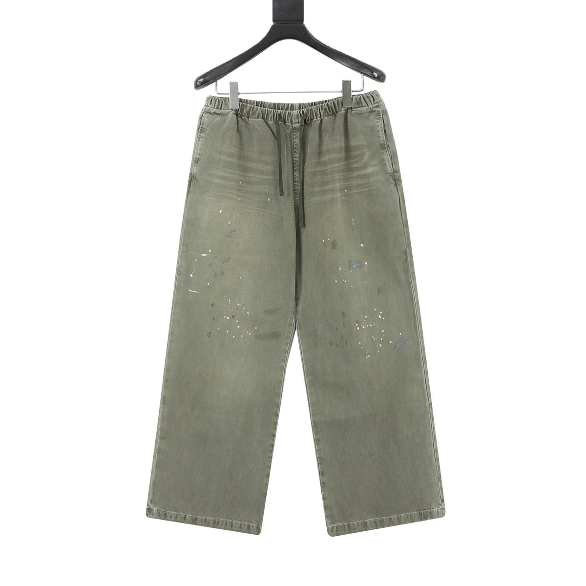 Acne Studios Women's Men's Olive Splatter Print Wide-Leg Pants