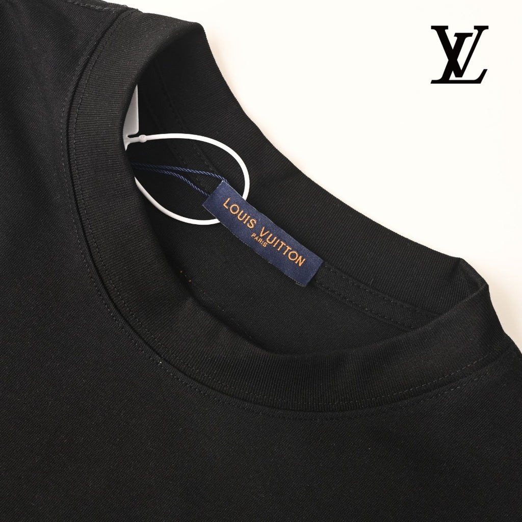 Louis Vuitton Men's Black Oswald Cartoon Print T-Shirt