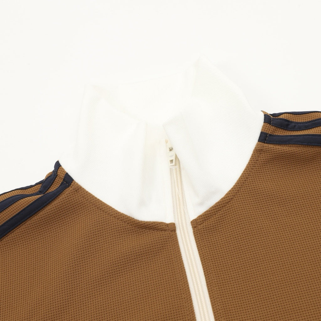 Adidas Originals American Retro Trefoil Track Jacket | Cream Burgundy Stripe Navy Trim