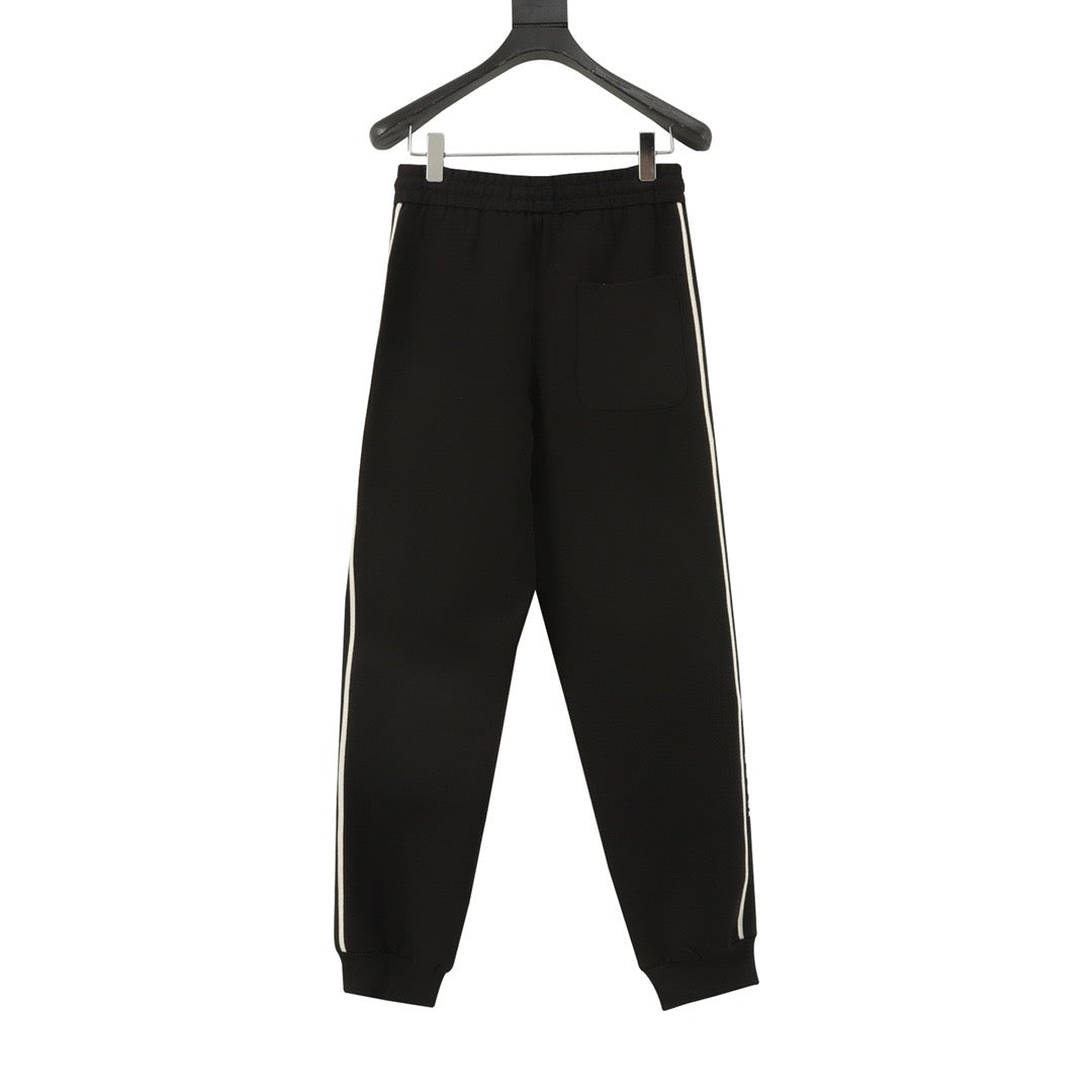 Gucci Women's Men's Black Side-Stripe Logo Jogger Pants