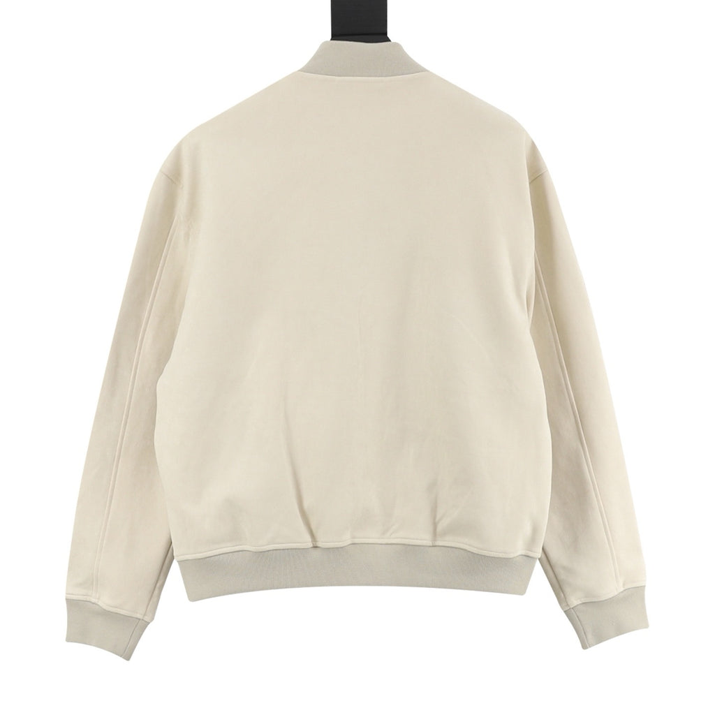 Louis Vuitton Men's Cream Embroidered Logo Bomber Jacket