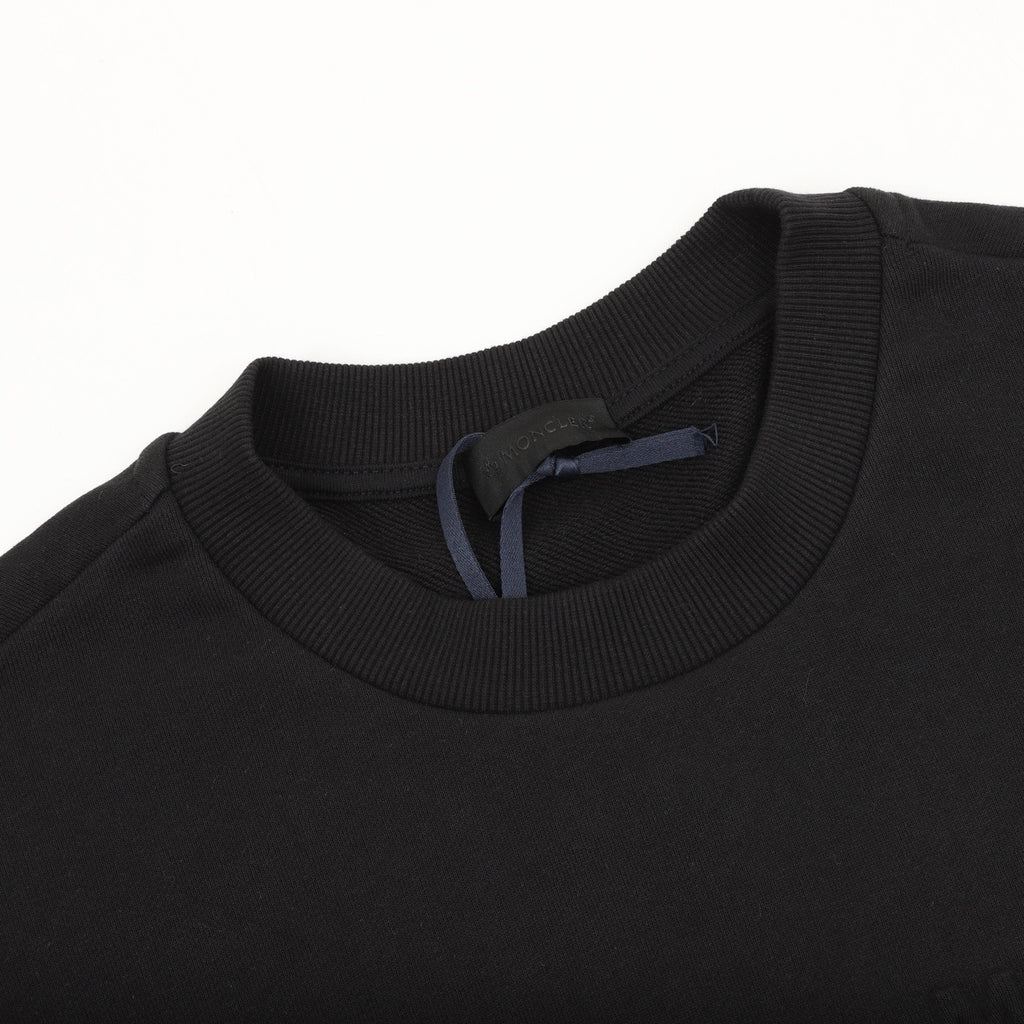 Moncler Women's & Men's Black Pocket Logo Crewneck Sweatshirt