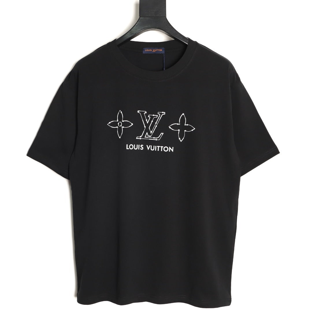 Louis Vuitton Women's / Men's Sketch Monogram Print T-Shirt in Black
