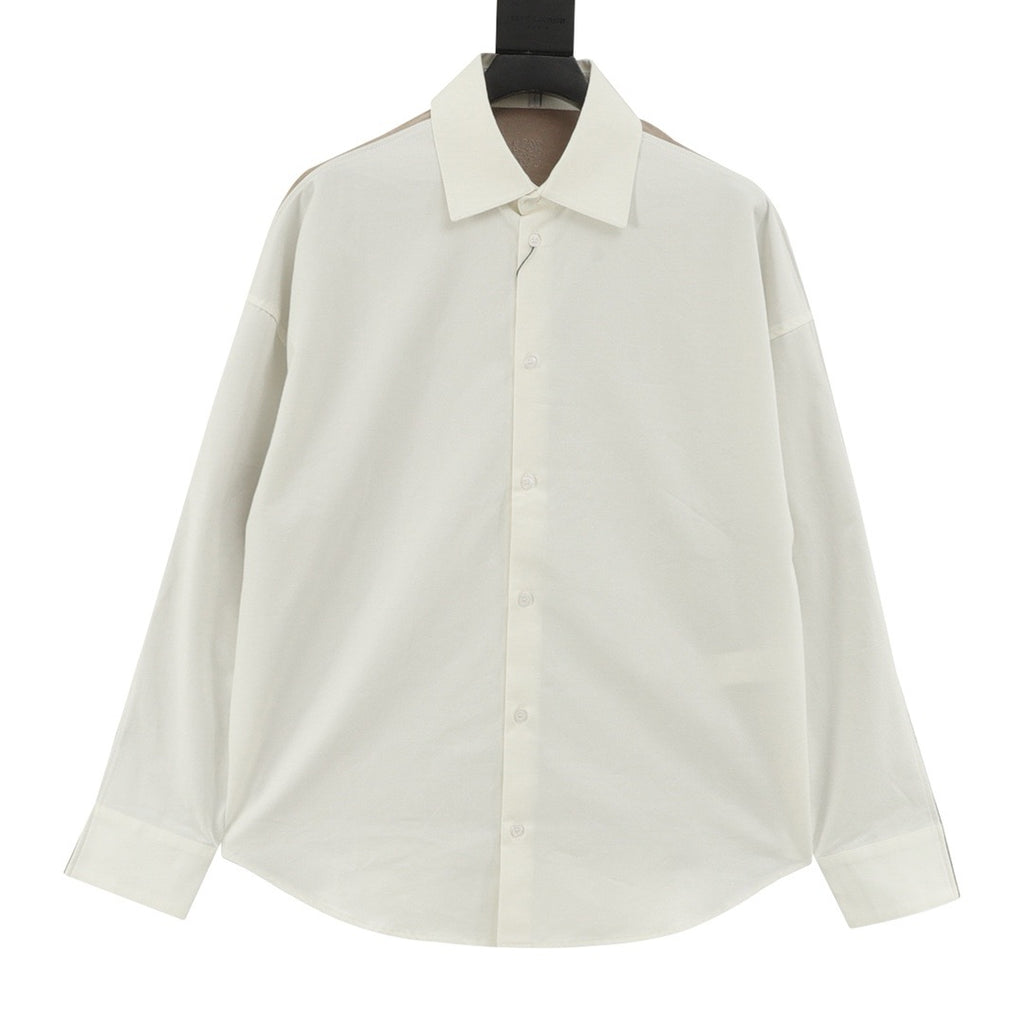 Loewe Two-Tone Patchwork Long-Sleeve Shirt