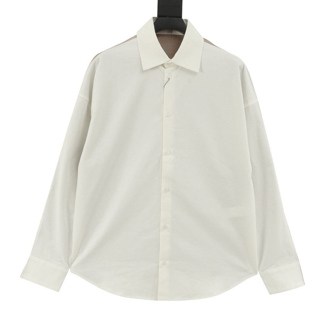 Loewe Two-Tone Patchwork Long-Sleeve Shirt