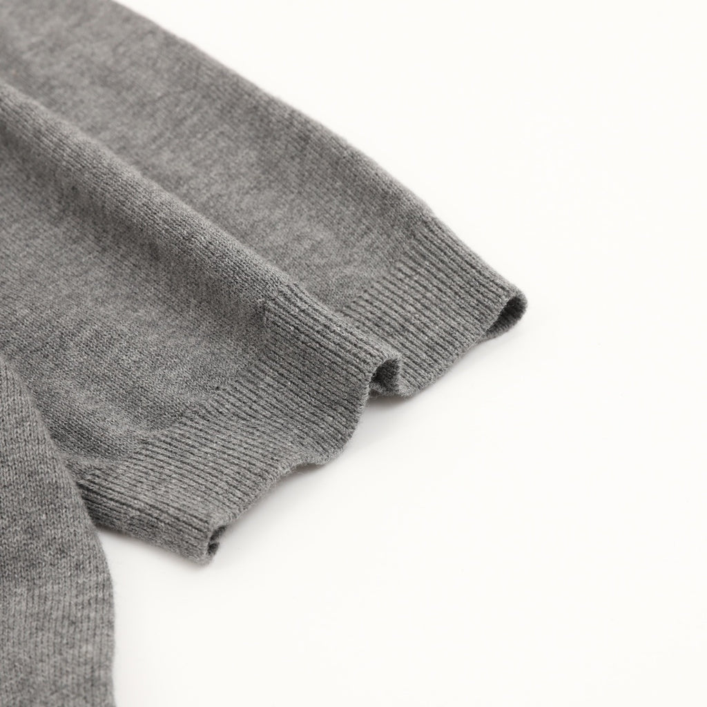 Dior Christian Dior Embroidered Short-Sleeve Knit Polo in Grey